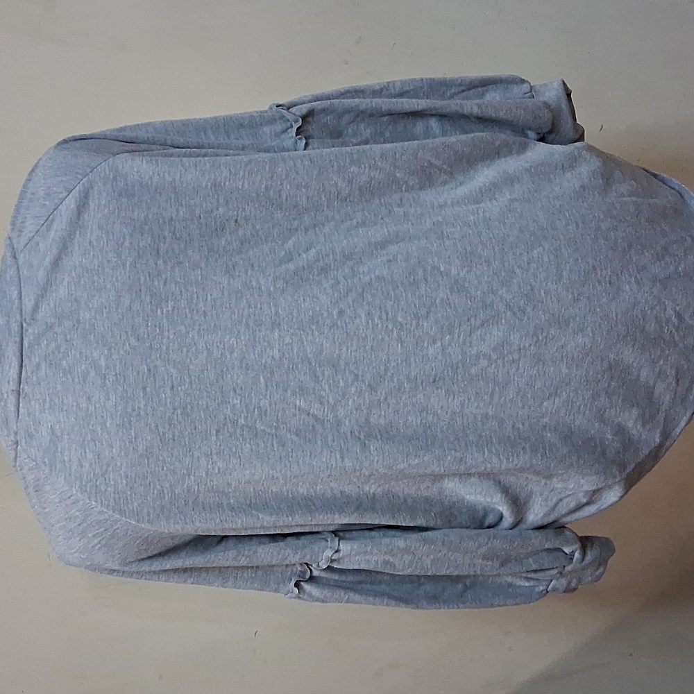 Gray Maternity Raglan Top - Picture 3 of 6
